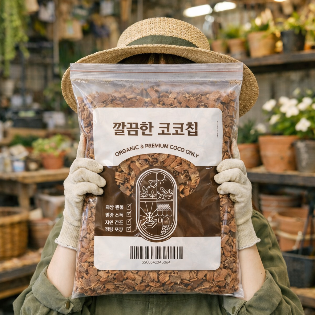 유기농 코코칩 5L 코코넛 껍질 바크 코코허스크 우드칩