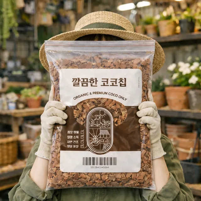 유기농 코코칩 5L 코코넛 껍질 바크 코코허스크 우드칩
